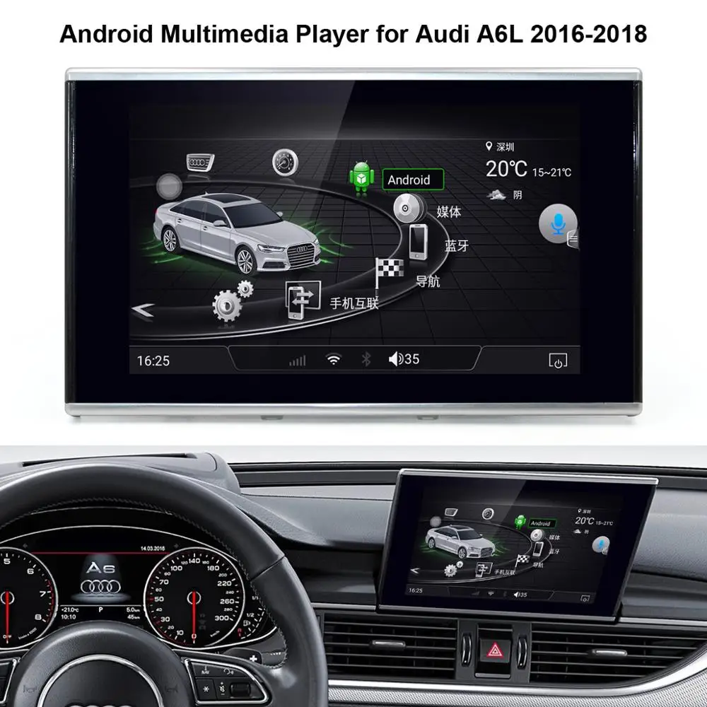 8 дюймов ips сенсорный экран Android мультимедийный плеер для Audi A6L 2012- с gps навигацией