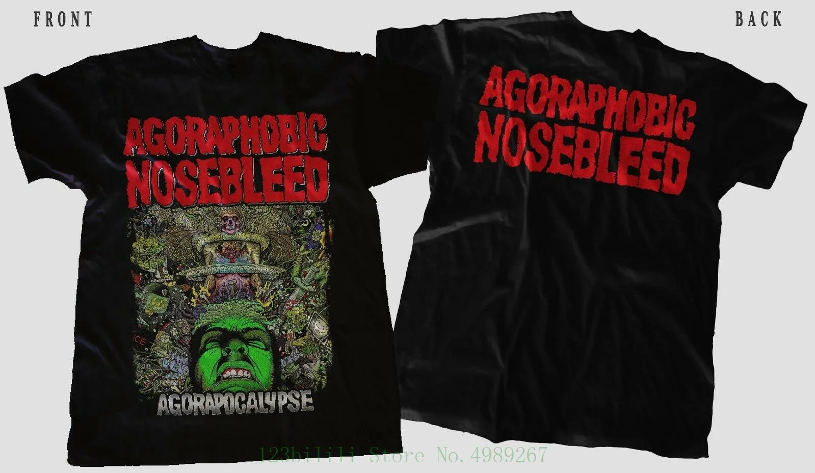 Agoraphobic Nosebleed-Agorapocalypse-Grindcore Band черная футболка-Размеры: S-7xl Harajuku Cool Tshirt Homme | Мужская