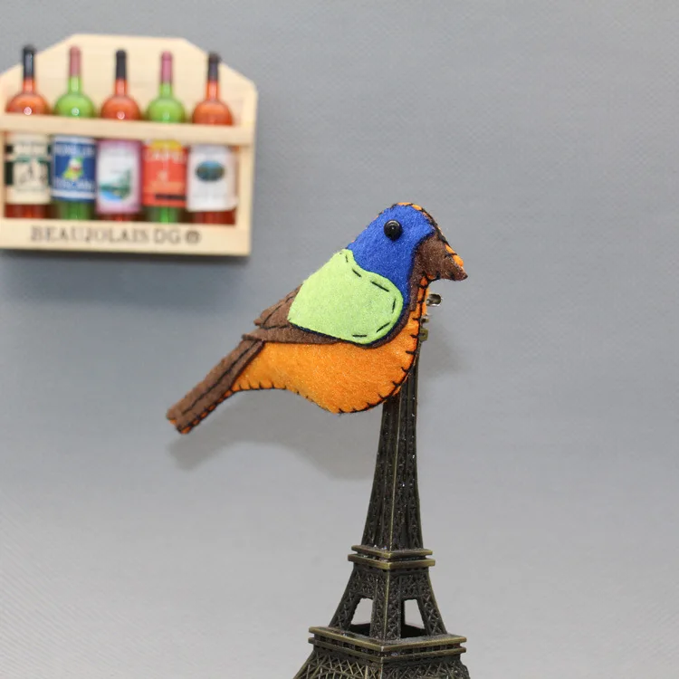 Новинка Лидер продаж детская хлопковая брошь с изображением милой птицы булавки