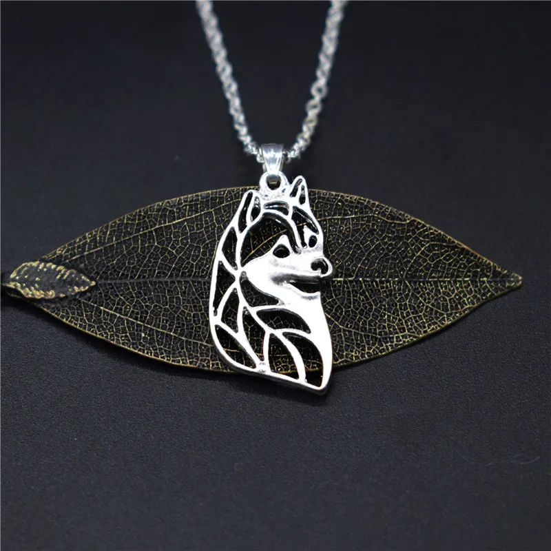 

Elfin Siberian Husky Necklaces Gold Color Silver Color Dog Jewellery Hollow Siberian Husky Pendant Necklaces Women Men Jewellery
