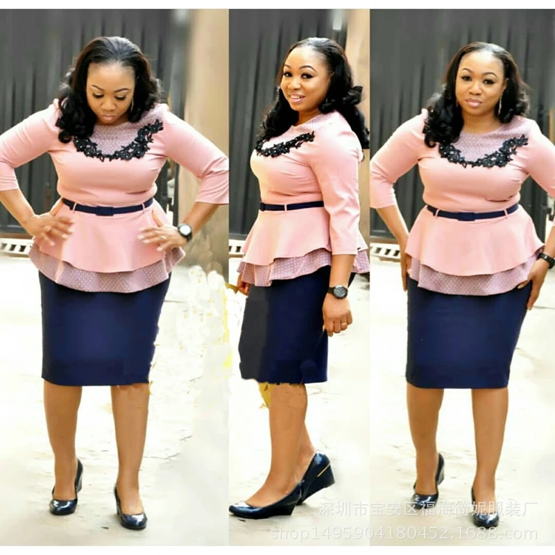 Африканские платья для женщин африканская одежда комплект из 2 предметов 2018