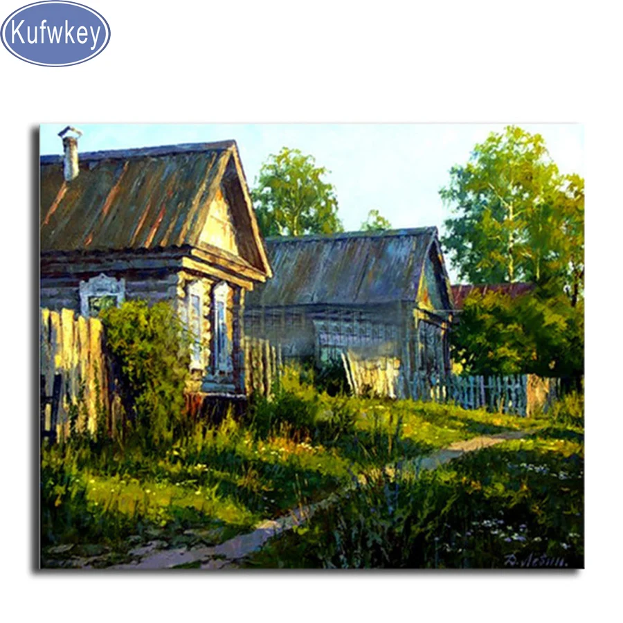 DIY 3D Алмазная мозаика деревенская дорога полная квадратная Алмазная картина дома полная квадратная Алмазная вышивка крестиком пейзаж