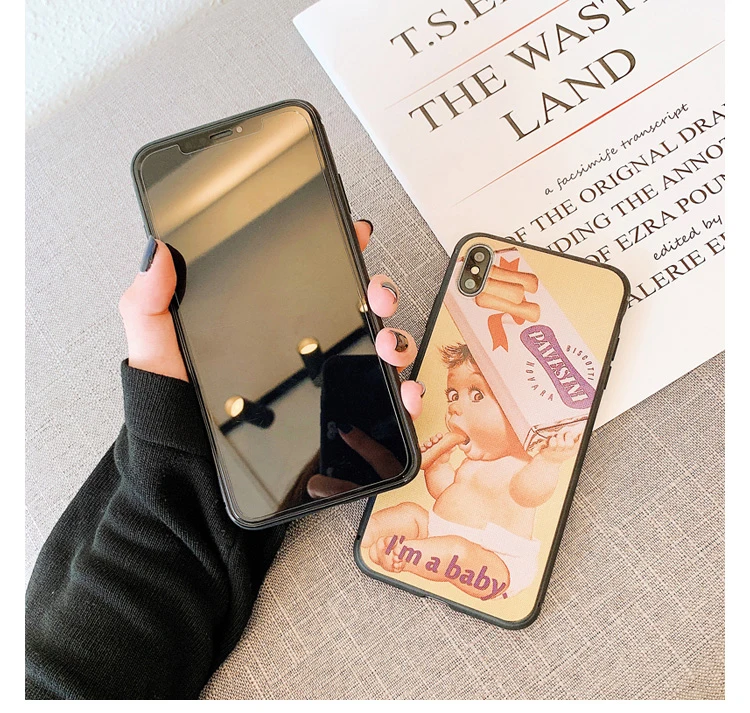 GlamPhone чехол Милый Мультфильм иллюстрация чехол для телефона для iPhone X XS Max XR Мягкий силиконовый чехол для iPhone 7 8 6 6s Plus чехол