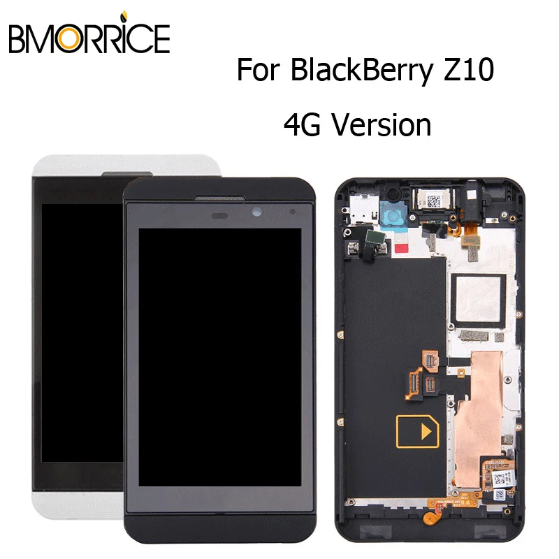 ЖК-дисплей для BlackBerry Z10 3g 4G версия кодирующий преобразователь сенсорного экрана в сборе черный белый с рамкой 4," Протестировано
