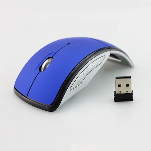 Sovawin Складная Беспроводная мини-мышь 2,4g Оптическая usb матовая поверхность складные эргономичные мыши для компьютера ноутбука рабочего стола - Цвет: Blue