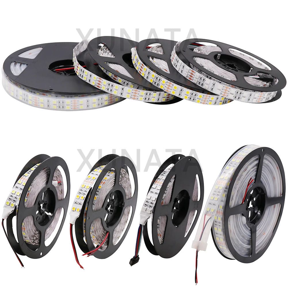 DC12V 5050 Двухрядные RGB светодиодные ленты 120 светодиодов/м RGBW RGBWW водонепроницаемый
