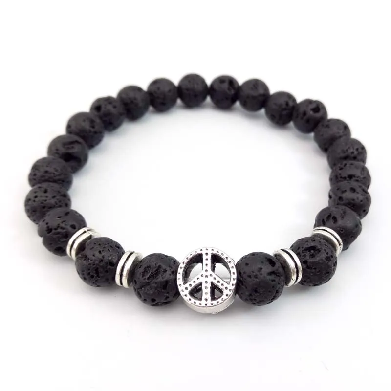 YUZHEJIE 2018 Pulseras mujer The bear's paw браслет со слоном натуральный камень матовая лава
