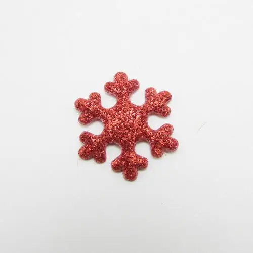 red 100pcs 2,2 см 100 шт блестки снежный цветок мягкая аппликация нашивки на палочке ткань/шляпа/Обувь/Сумка/украшение ювелирных изделий - Цвет: red 100pcs