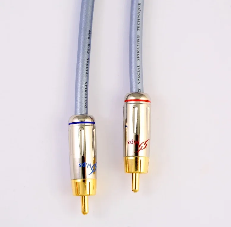 Hi Fi MPS X 22B HiFi 99.9997% OFC + посеребренный 24K позолоченный штекер RCA разъем аудиокабель DVD