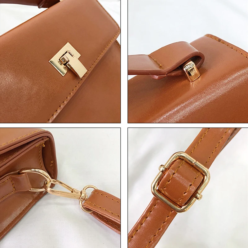 Простая из искусственной кожи Малый Flap Crossbody Bag для Для женщин Роскошные Сумки
