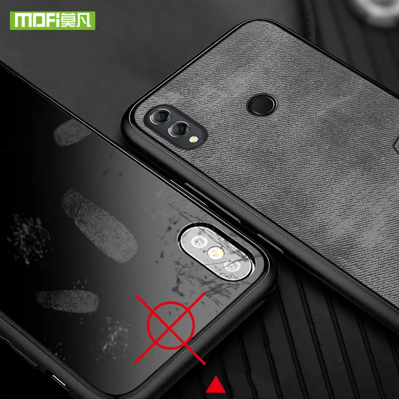 Чехол для huawei honor 8x чехол max силиконовый холст искусственная кожа роскошный Mofi