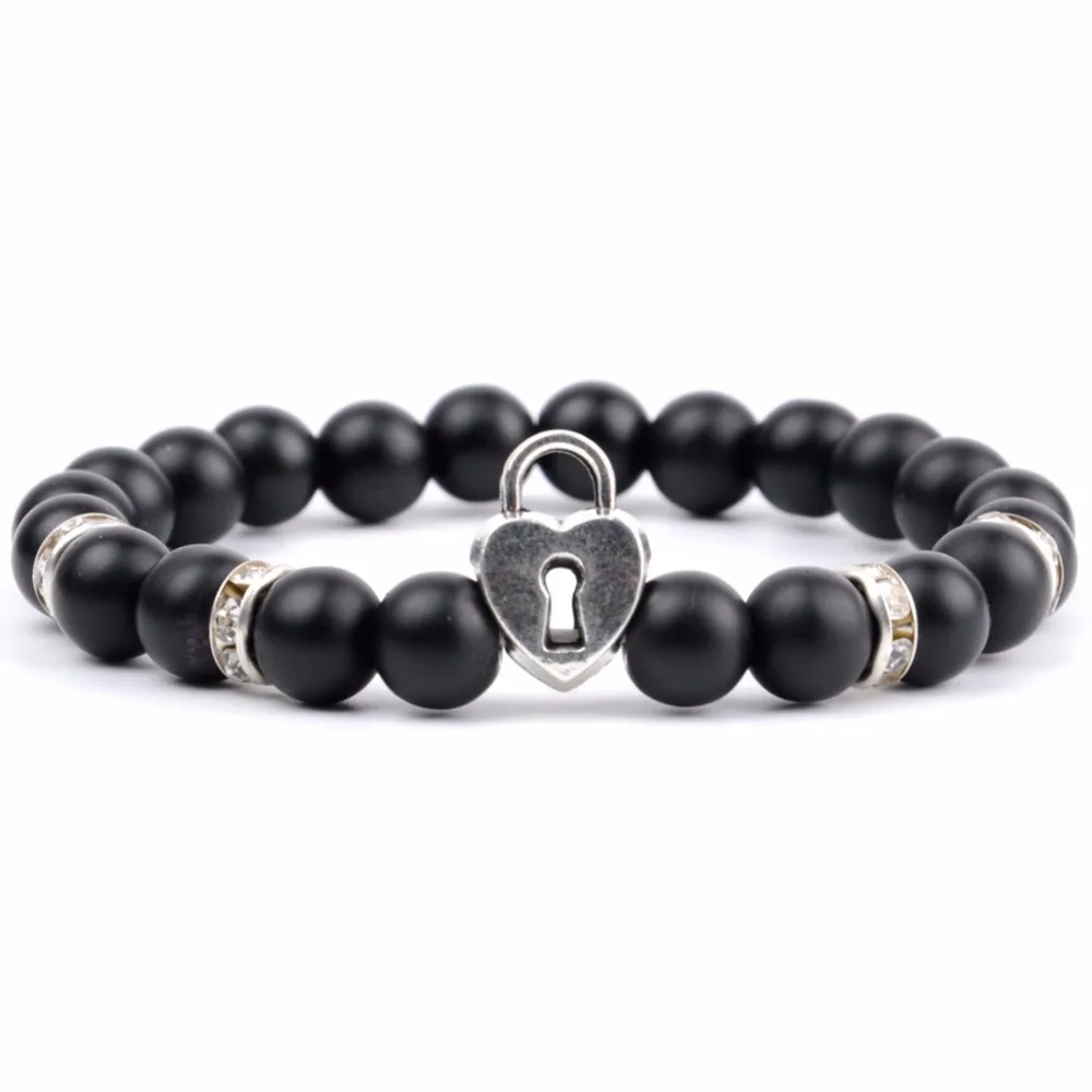 Натуральный камень Зеленый Мороз Агаты Бусы Браслеты и браслеты для женщин замок