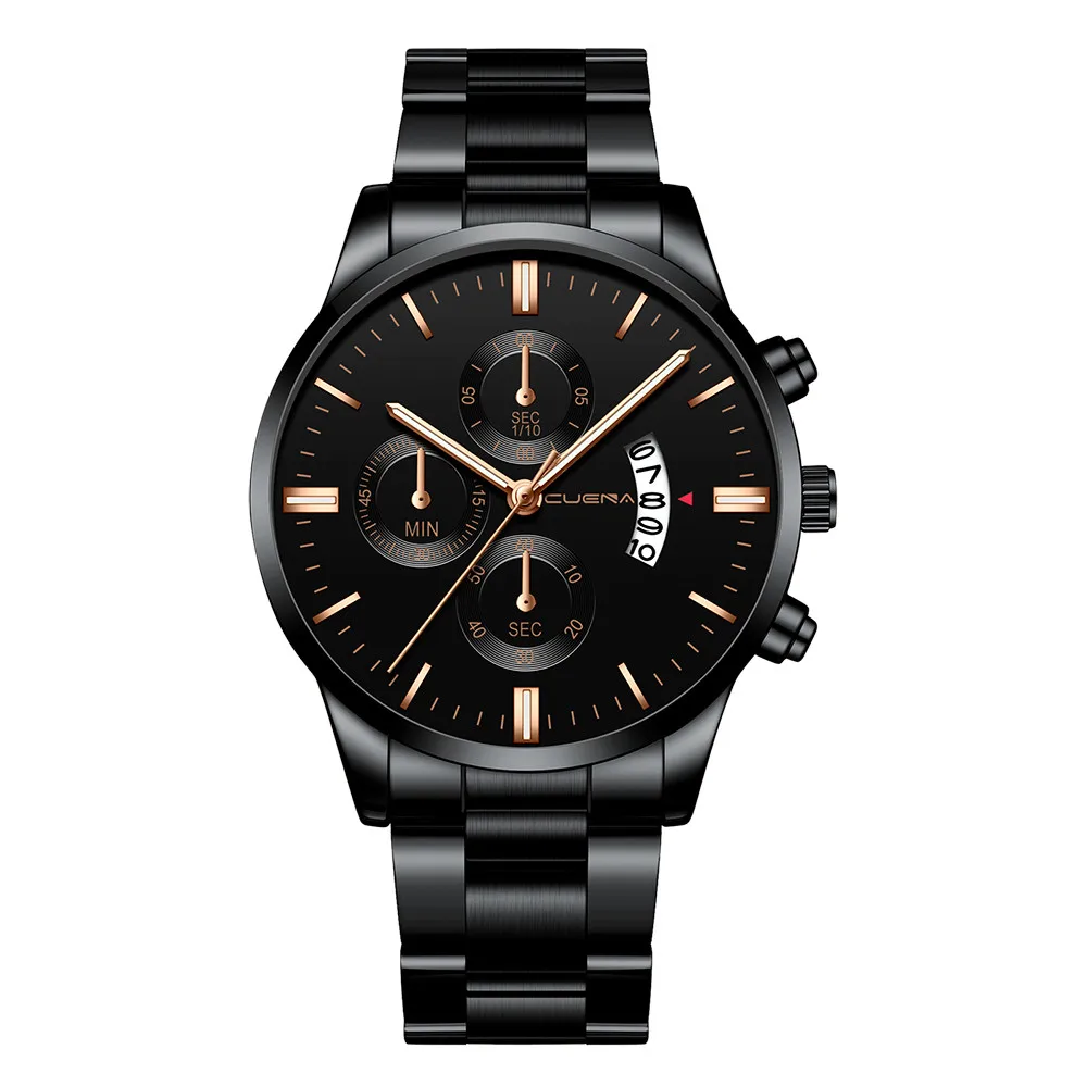 Montre Homme Часы мужские CUENA Модные Военные часы из нержавеющей стали Спортивные кварцевые наручные часы Relogio Masculino