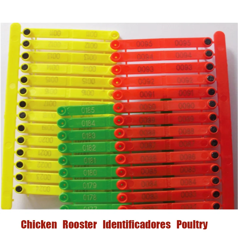 

200Set Chicken Rooster Identificadores Bird Quail Dove Poultry Duck Goose Chicken Wings Identifier Farm Equip Chick Wings Ring