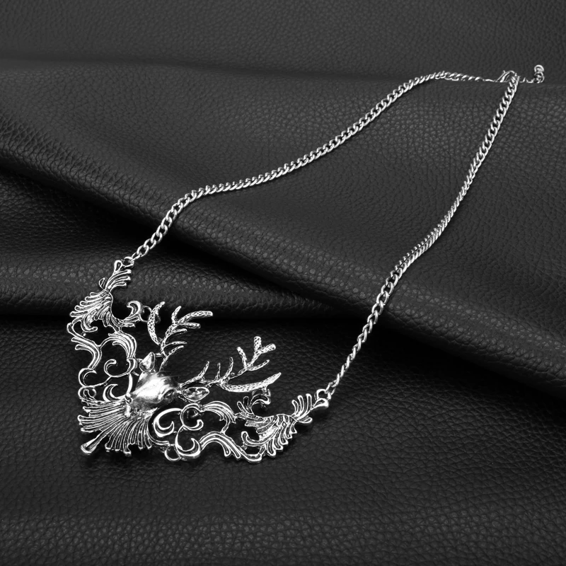 Ожерелья с головой оленя в ретро стиле винтажные кулоны виде животных Поддельный