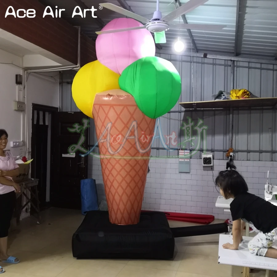 Прекрасный надувной конус для мороженого рекламный мороженое надувная
