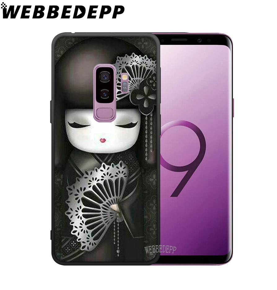 WEBBEDEPP kawaii японская кукла Kokeshi Мягкий ТПУ чехол для Samsung Galaxy S6 S7 Edge S8 S9 S10 Plus S10e |