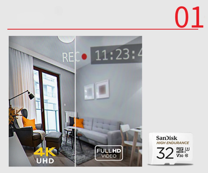 Карта памяти SanDisk microSD высокой прочности 32 Гб U1 до 100 МБ/с./с 64 Гб 128 ГБ 256 Гб класс 10 скорость видео U3 V30 Full HD 4K