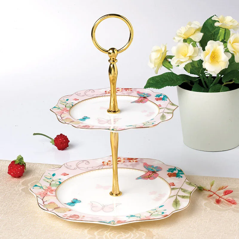 GLLead модный Европейский стиль Цветная Керамическая двухслойная тарелка для