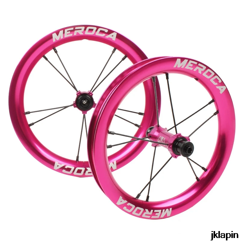 ROSE RED MEROCA скользящий велосипед колесная 12 дюймов K S Детский Баланс колеса велосипеда модификация высокий круг обод 2 подшипника - Цвет: ROSE RED