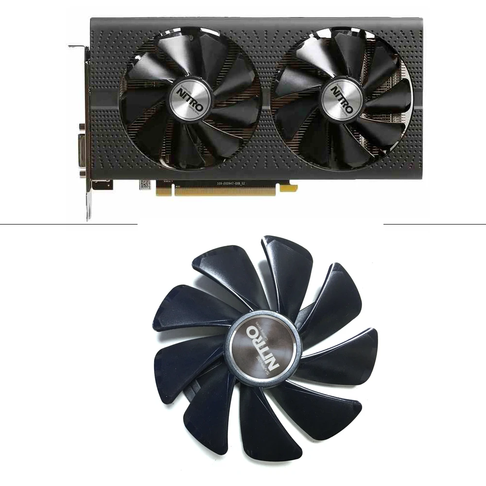 2pcs New 95mm CF1015H12D PC cooling fan Graphics Card gpu For Sapphire NITRO RX 580 590 RX480 RX470 8G video card | Компьютеры и офис