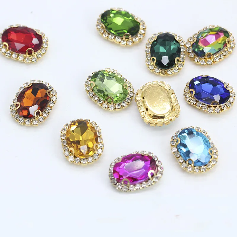 Стразы для шитья овальные разы красочные стеклянные кристаллы и Камни DIY