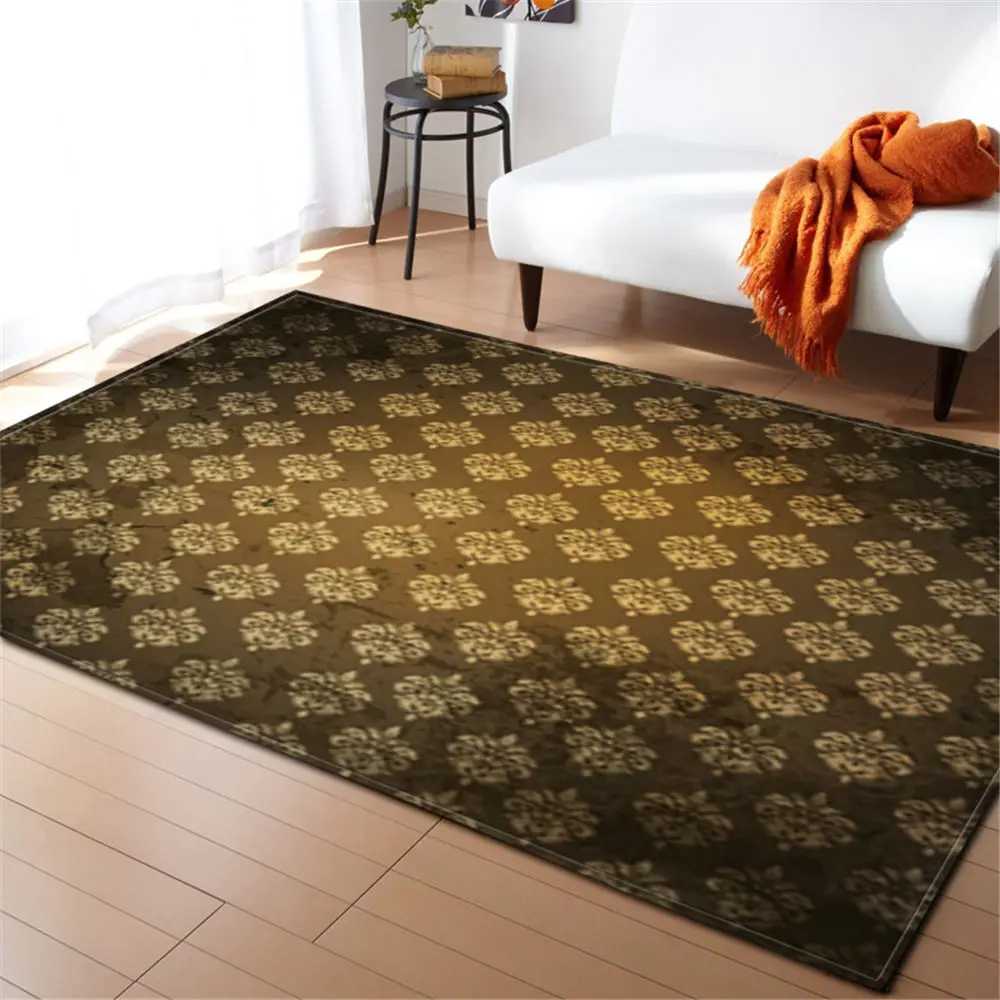 

Nordic Geometric Print Living Room Carpets Flowers Rug Mats Bedroom Decoration Soft Flannel Bedside Tea Table Area Rug Carpet