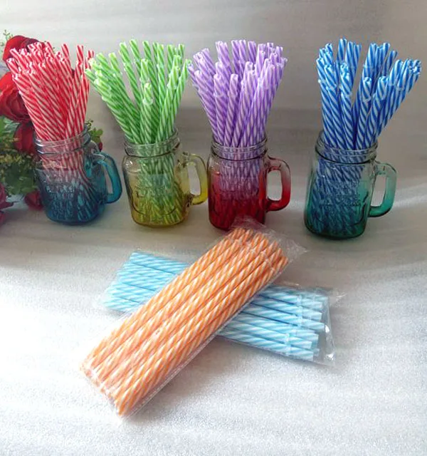 200pc plastic reusable strip straws for kids 9'' long paille bachelorette party supplies cocktail bar Mason Jar tumbler | Дом и сад