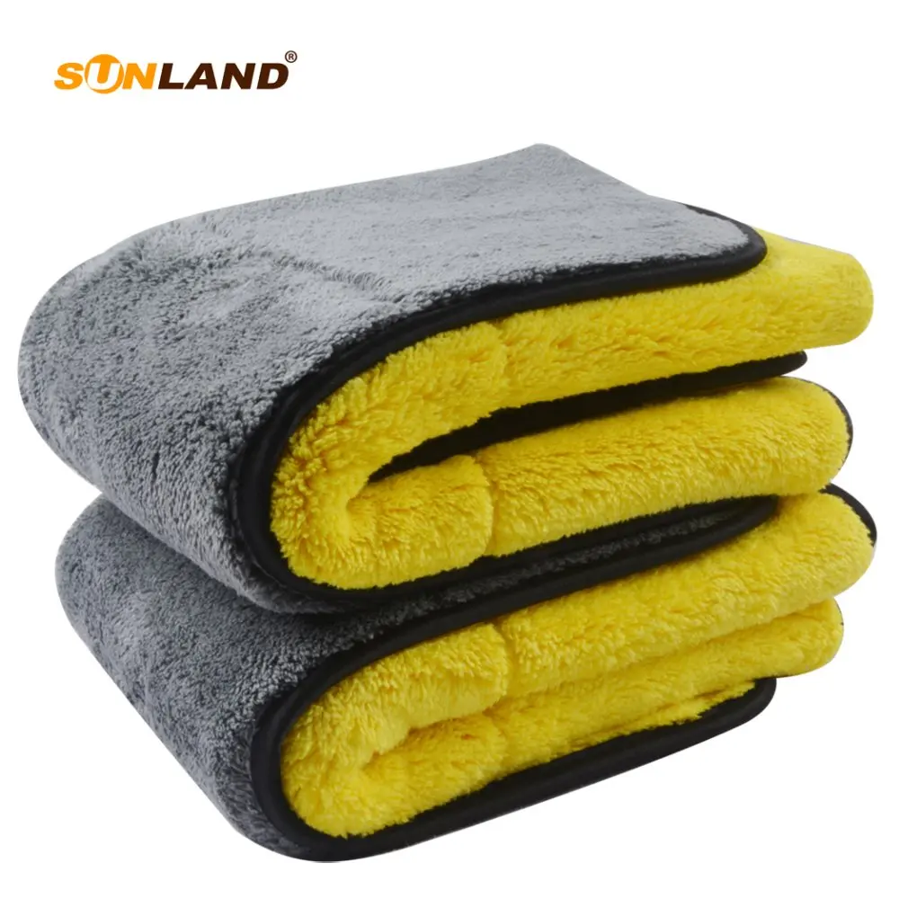 Sinland 1000gsm плюшевое полотенце из микрофибры для автомобиля чистки двухстороннее