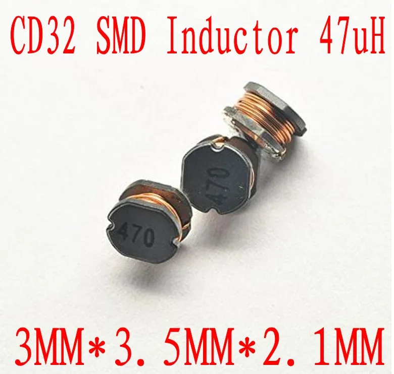 3000 шт. SMD силовой индуктор CD32 47uH чип 3*3*2 мм неэкранированный проволочный