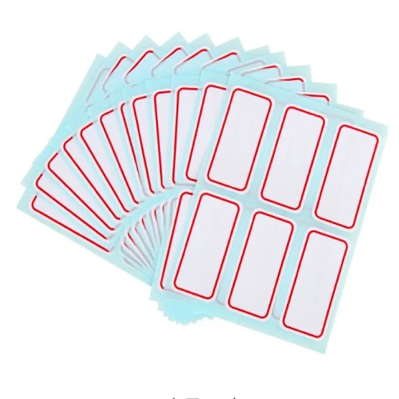 72pcs/Lot Stickers Sheets White Self-Adhesive Label Sticker Name Number Blank Note Multiple Uses For Student And Shop | Канцтовары для