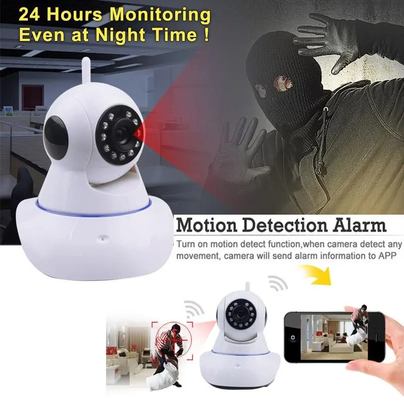 Беспроводная IP-камера видеонаблюдения с ИК-подсветкой 720P | Безопасность и защита