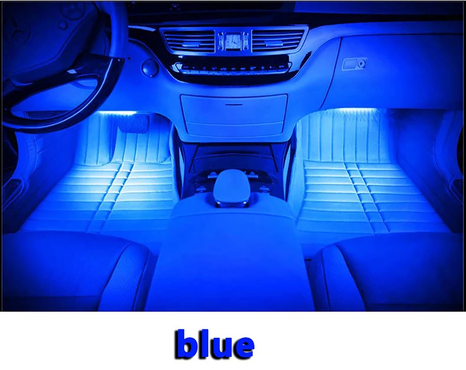 RGB ленсветильник светодиодная Автомобильная с пультом ДУ 16 цветов 4 шт.|style light|styling