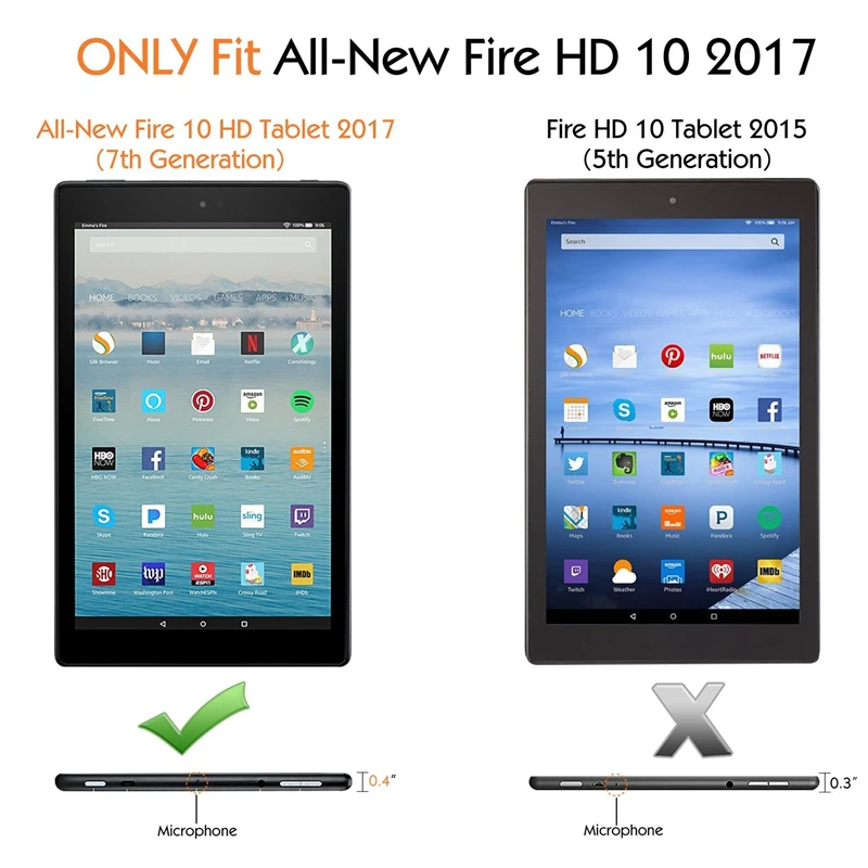 CucKooDo для Fire HD 10 1 '&#x272017 умный чехол тонкий складной чехол-подставка с