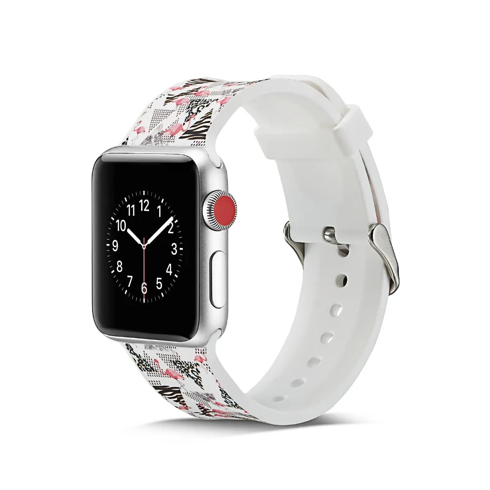 Camouflage flowers print Colorful Silicone Replacement Sport Band For Apple Watch Series1234 Strap iWatch Sports Edition | Наручные часы