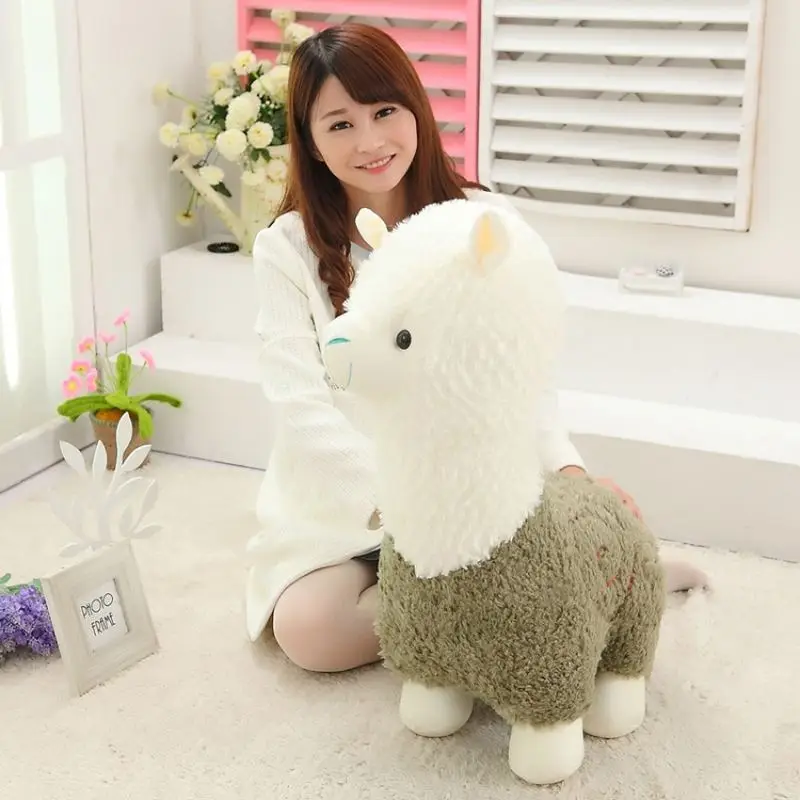 Lovely White Alpaca Llama Plush Toy Doll Animal Stuffed Dolls Japanese Soft For Kids Birthday Gifts | Игрушки и хобби