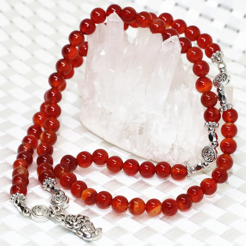 Уникальный дизайн 6 мм круглый натуральный камень красный агат оникс Сердолик