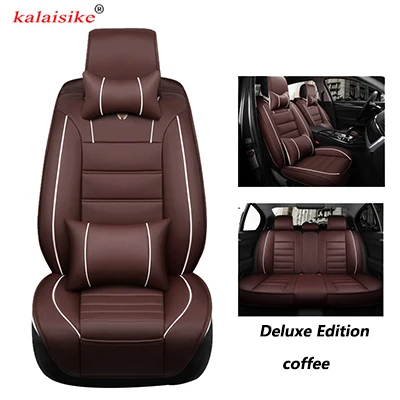 coffee DE Kalaisike универсальные чехлы на сиденья для Opel Все модели antara astra j insignia vectra c b corsa d c meriva zafira a mokka - Название цвета: coffee DE