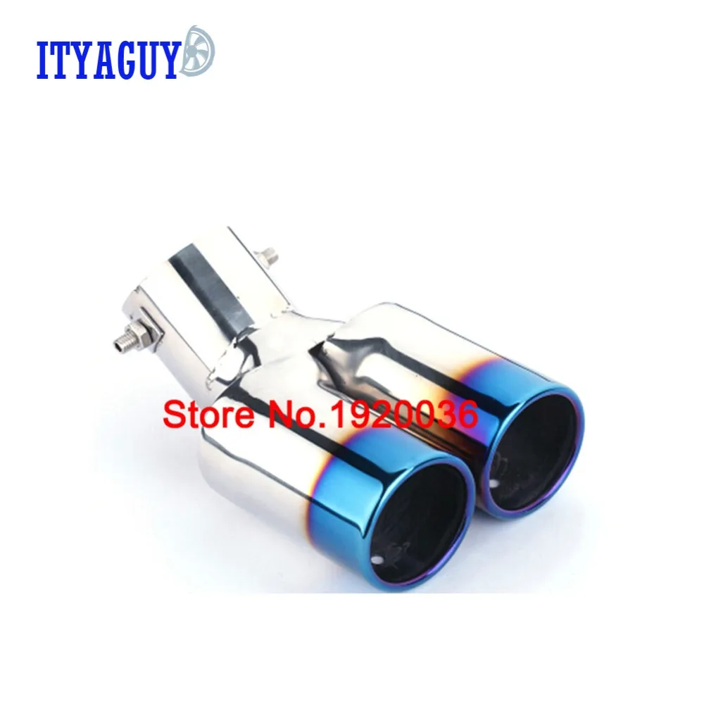 Новые аксессуары двойной задний глушитель выхлопной трубы из нержавеющей стали