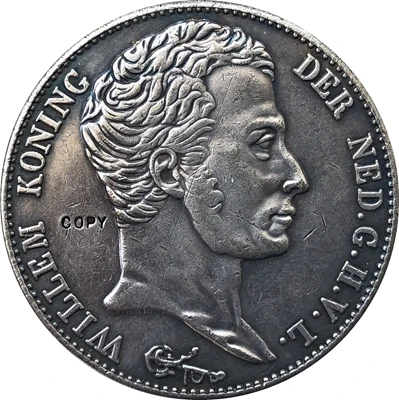 Нидерланды 1831 3gulden копия монеты 40 мм|Безвалютные монеты| |