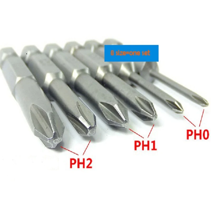 8 шт. 75 мм длина Магнитный длинный шестигранный с крестообразной головкой насадки