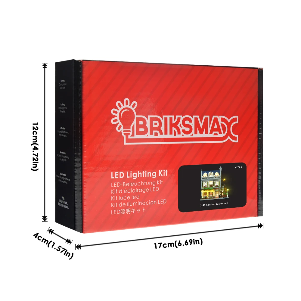 Briksmax Light Set BriksMax светодиодный комплект освещения для Creator Expert City Street Конструктор "Парижский ресторан" строительные блоки световой набор совместим с 10243 - Цвет: Briksmax Light Set