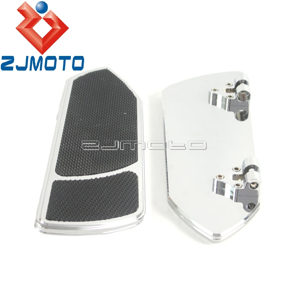 

Chrome Motorcycle Front Rider Foot Pegs Driver Floorboard Footboard For Harley Touring Road King Softail Floorboards 1984-2015