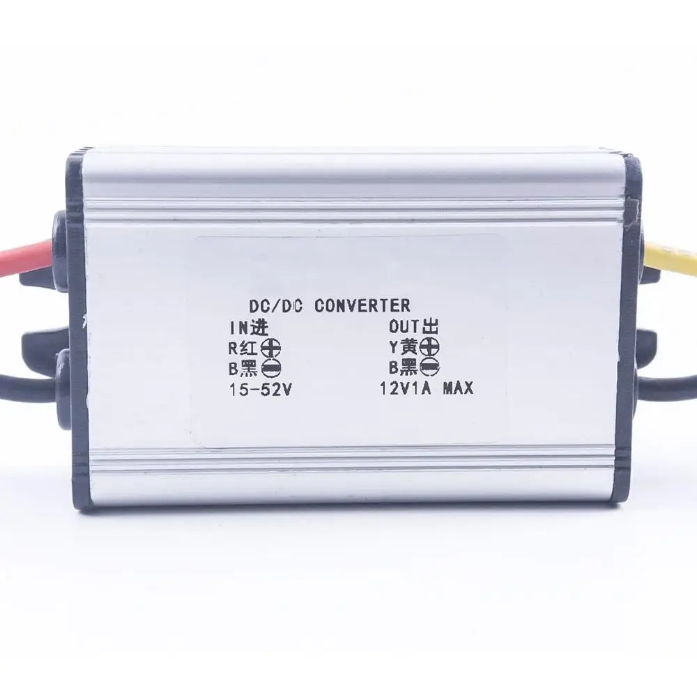 DC 15 52V TO 12V 1A 2A 3A длинный алюминиевый корпус источник питания для автомобильного