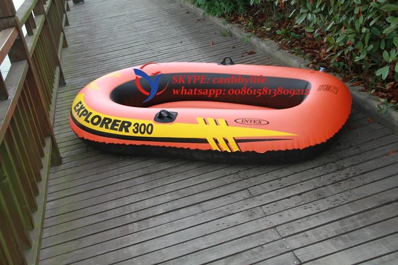 Три человека Intex Explorer 300 надувной плавательный бассейн воды играть гоночная лодка плавающий плот с веслами и насосом