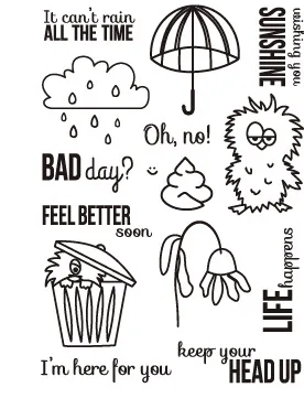 Дождь/зонтик/прозрачные штампы для скрапбукинга DIY/изготовление