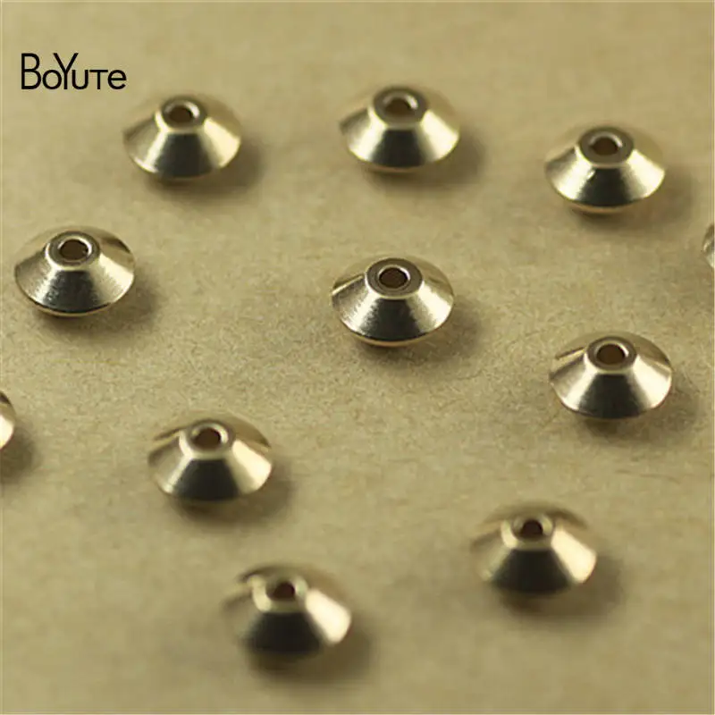 Raw Brass BoYuTe(500 шт./лот) металлических латунных 6*3 мм Diy бусины для изготовления ювелирных изделий - Цвет: Raw Brass