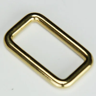 Inner length 33.2mm WUTA твердой латуни прямоугольник с узлами и кольцами, с декоративной металлической пряжкой и квадратном каблуке с круглой пряжкой; мешок Чемодан Хранитель пояса DIY кожаные аксессуары 1/2/10 шт - Цвет: Inner length 33.2mm