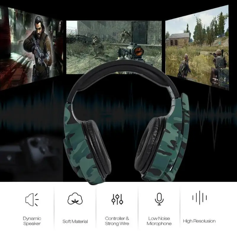 Игровые наушники для компьютера и ноутбука для PS4/xbox ONE Casque Bass игровая гарнитура с микрофоном 3D стерео бас ПК игровые наушники