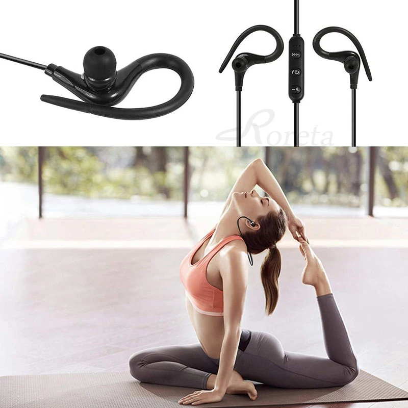 Roreta BT7 Mini Wireless Bluetooth Earphone Handsfree Call Stereo Headset With Mic Ear-hook Sports Earphones For iPhone XR